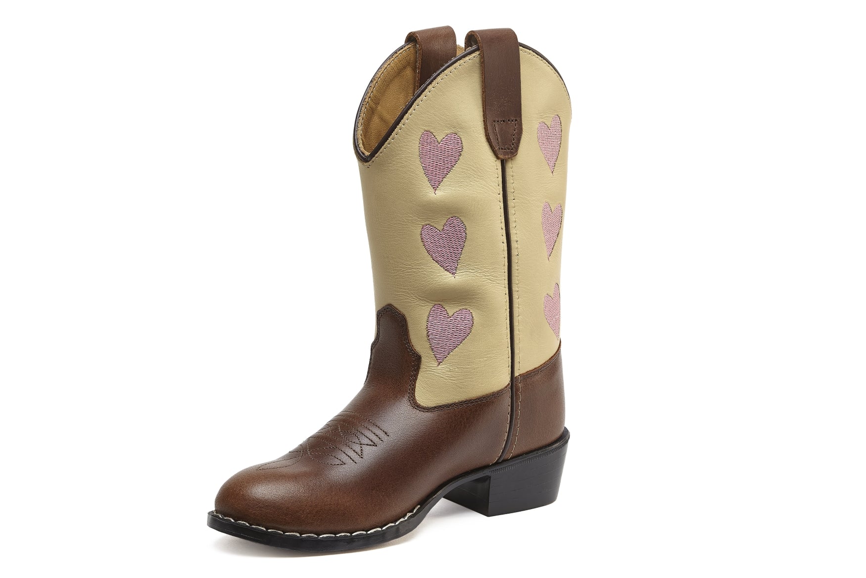 Hearts Creme Brown Kids