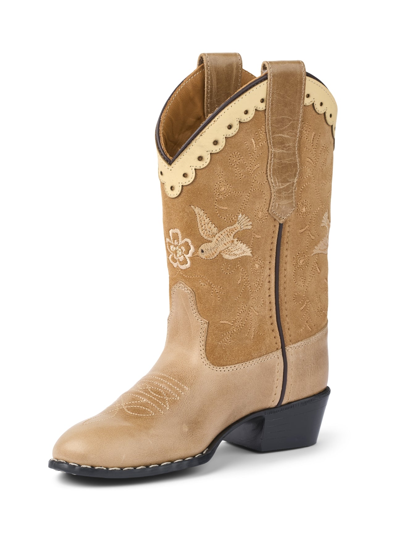 Beige Suede High Kids