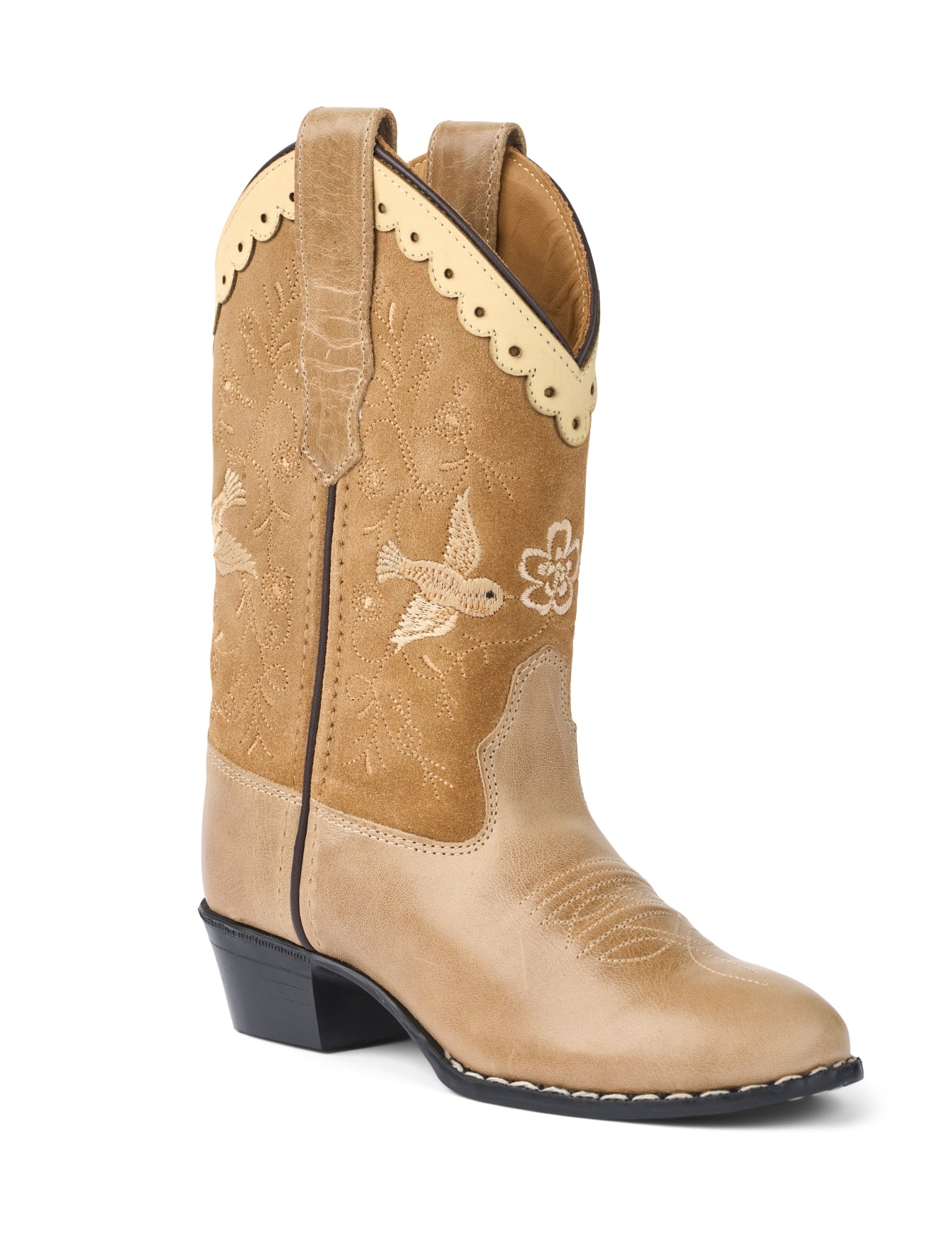 Beige Suede High Kids
