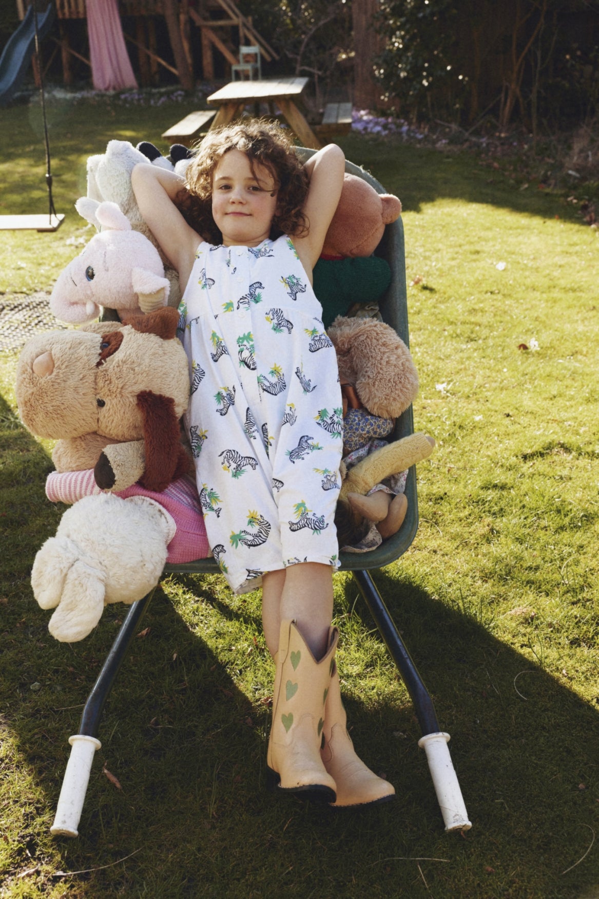 Hearts Creme Green Kids