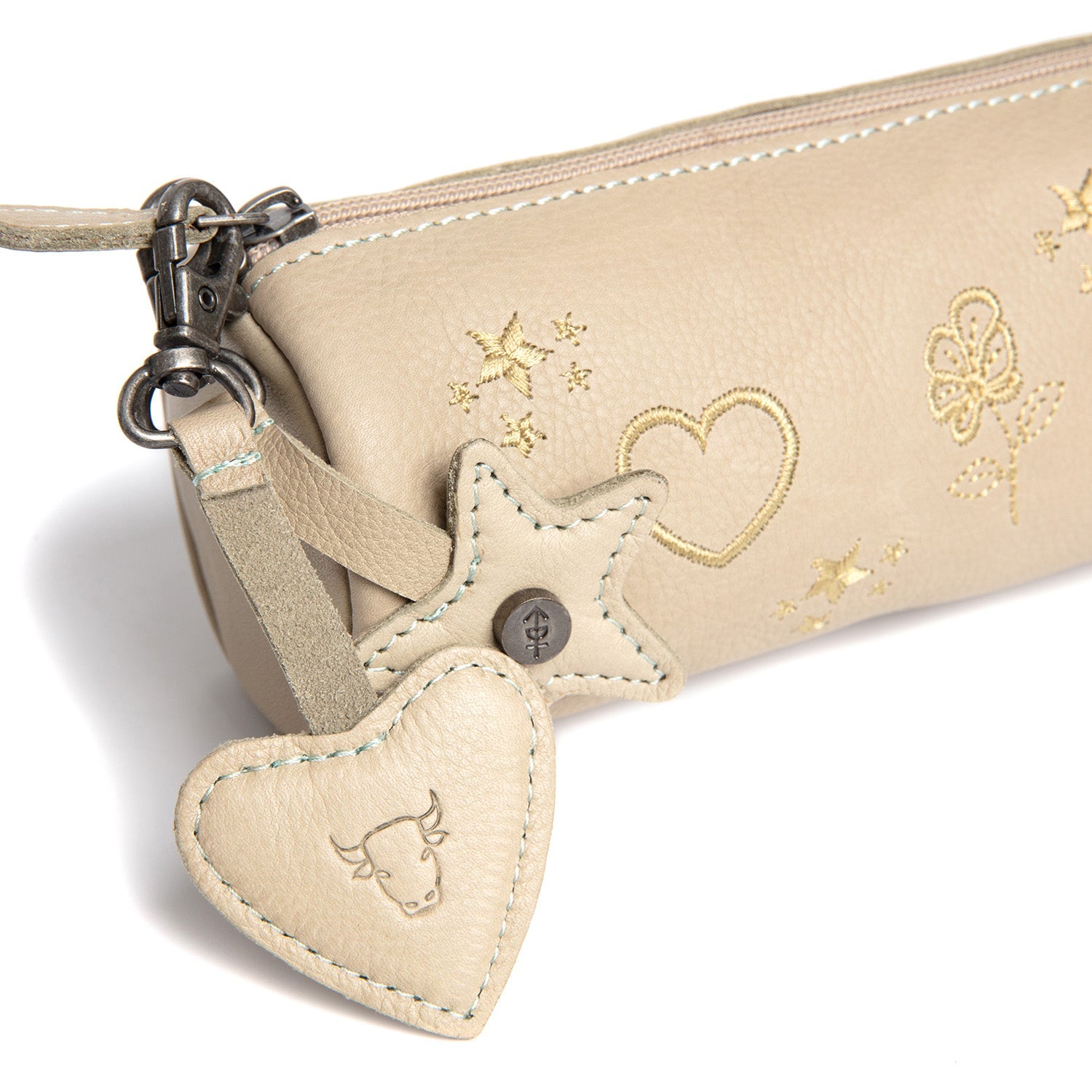 Leather Pen Case Ocean Green Lilybell