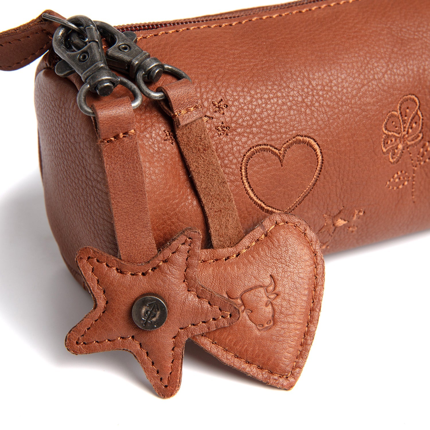 Leather Pen Case Cognac Lilybell