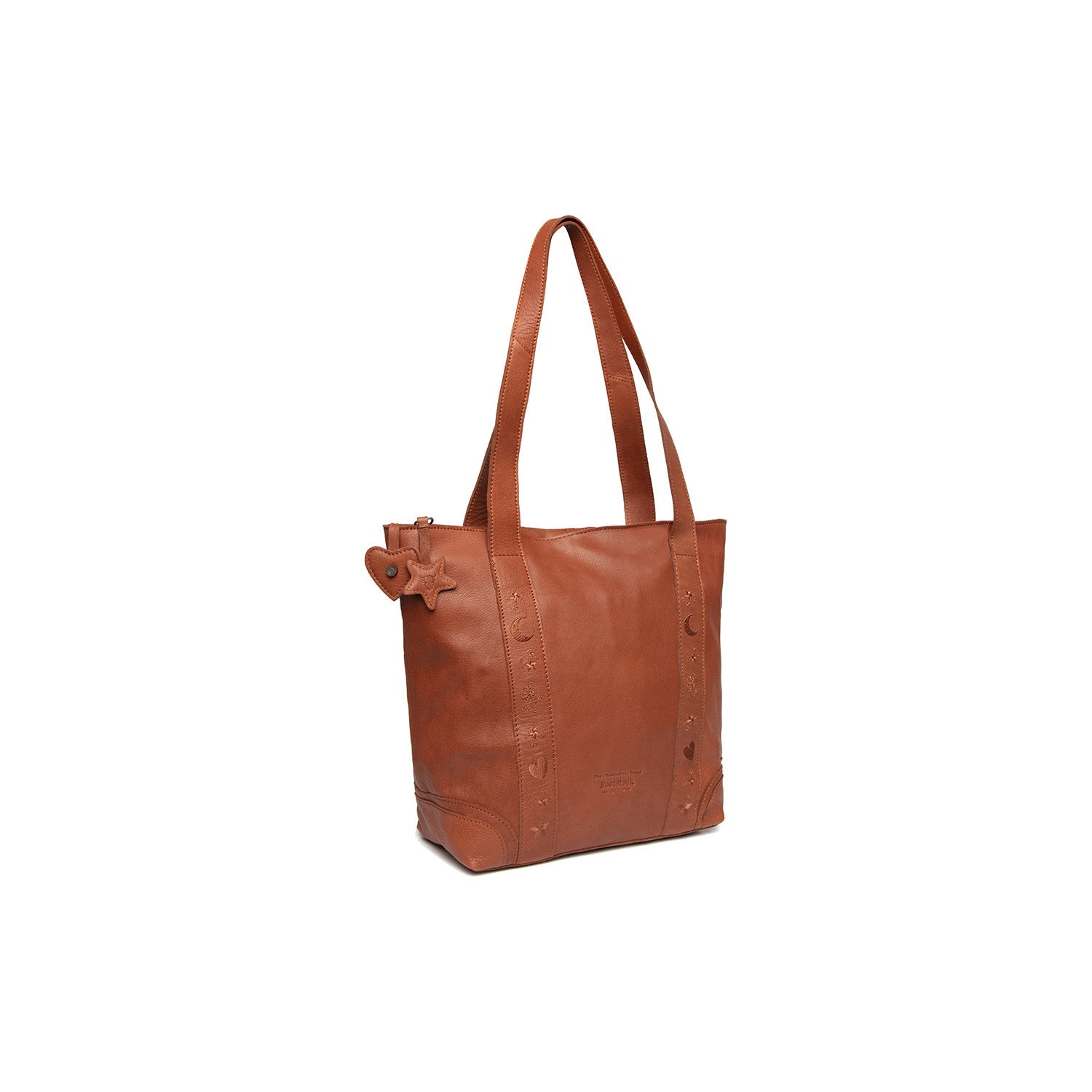 Leather Shopper Cognac Heatherly