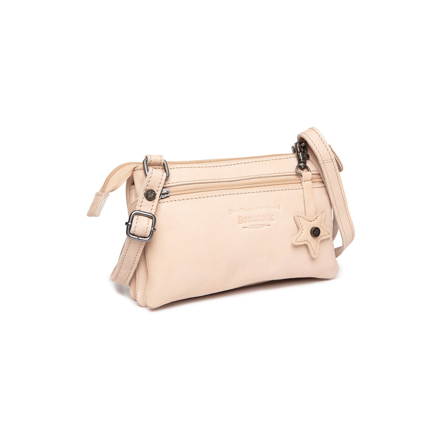 Leather Shoulderbag Beige Tovelove
