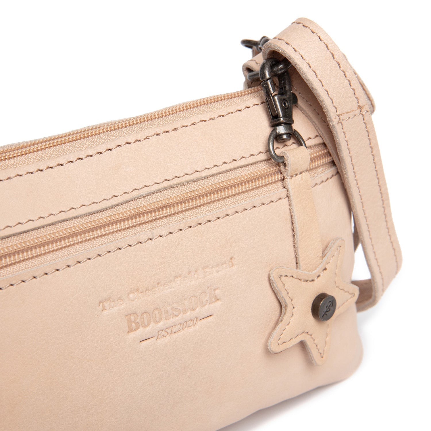 Leather Shoulderbag Beige Tovelove