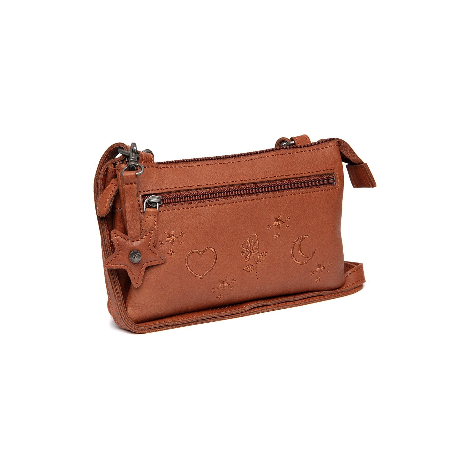 Leather Shoulderbag Cognac Tovelove