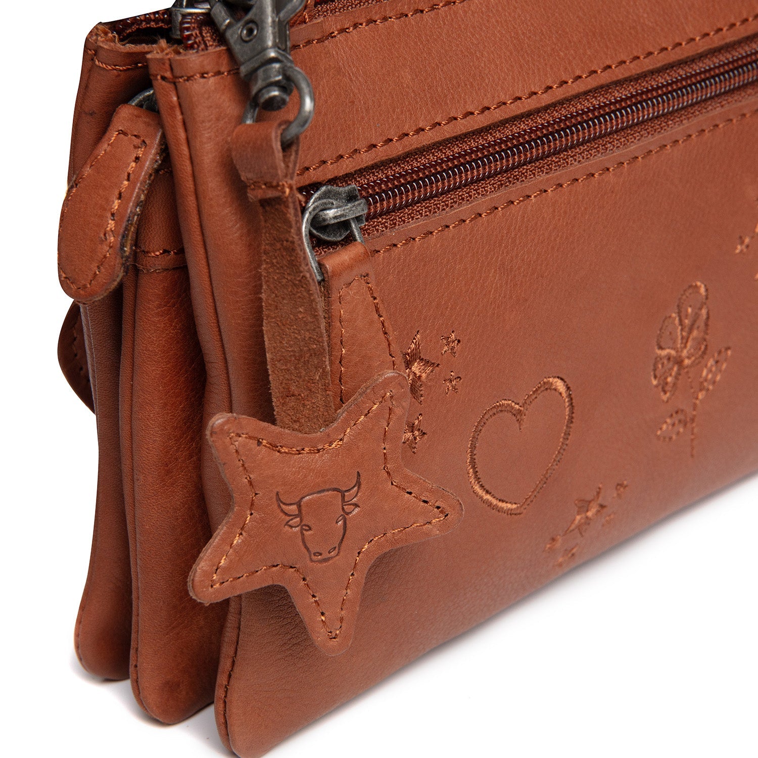 Leather Shoulderbag Cognac Tovelove