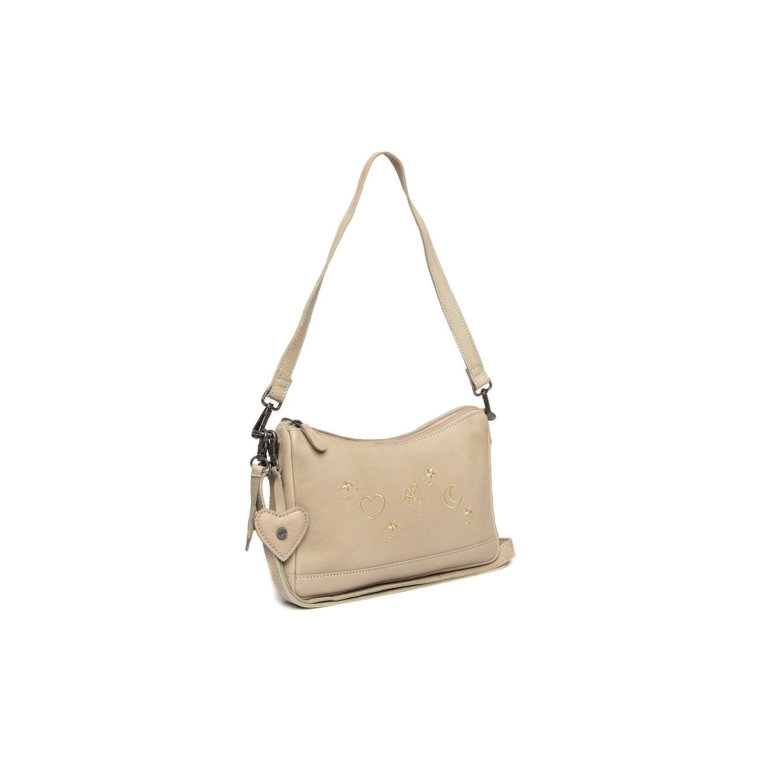 Leather Shoulderbag Ocean Green Clover