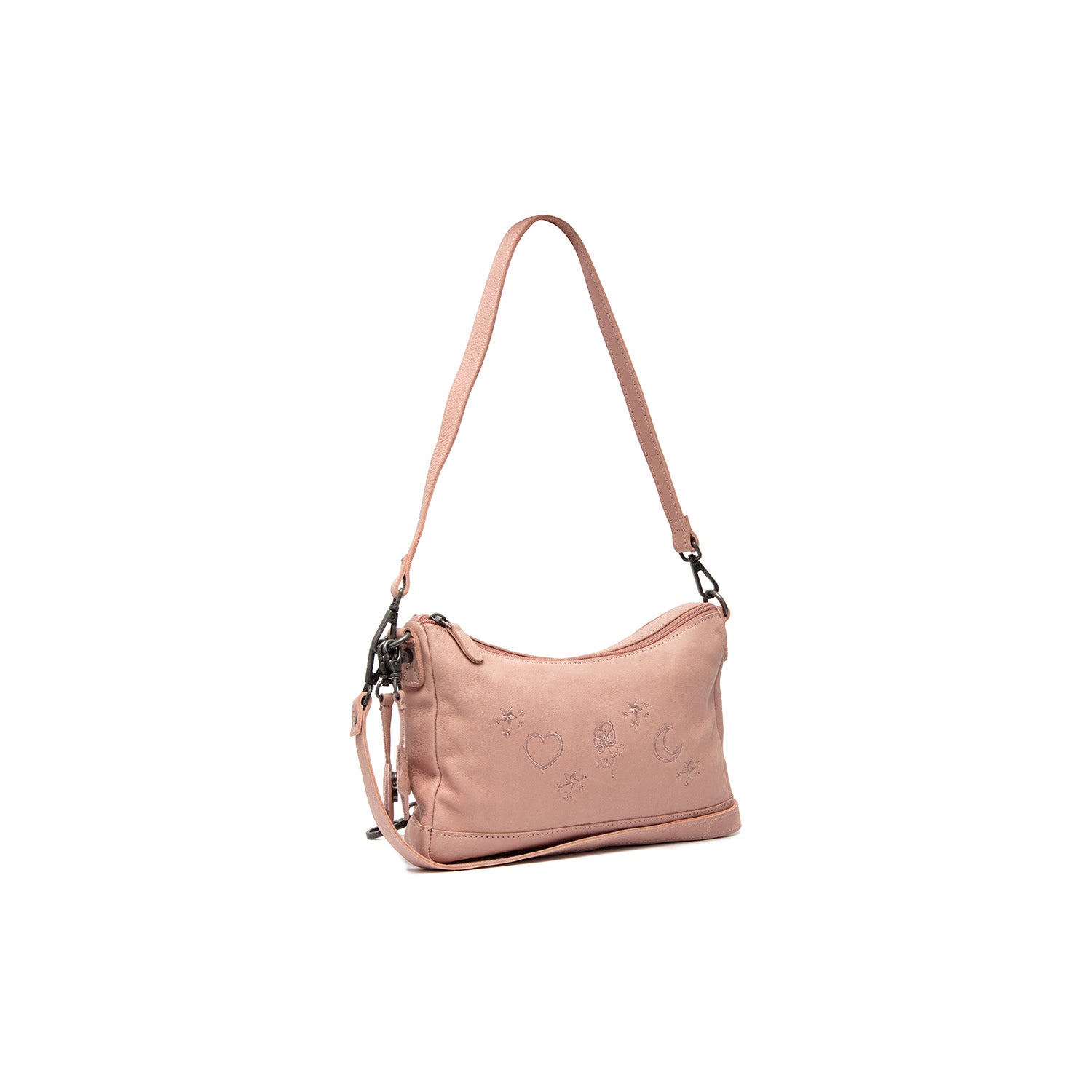 Leather Shoulderbag Vintage Rose Clover