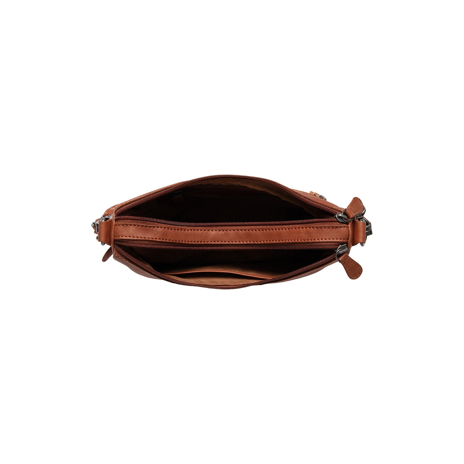 Leather Shoulderbag Cognac Clover