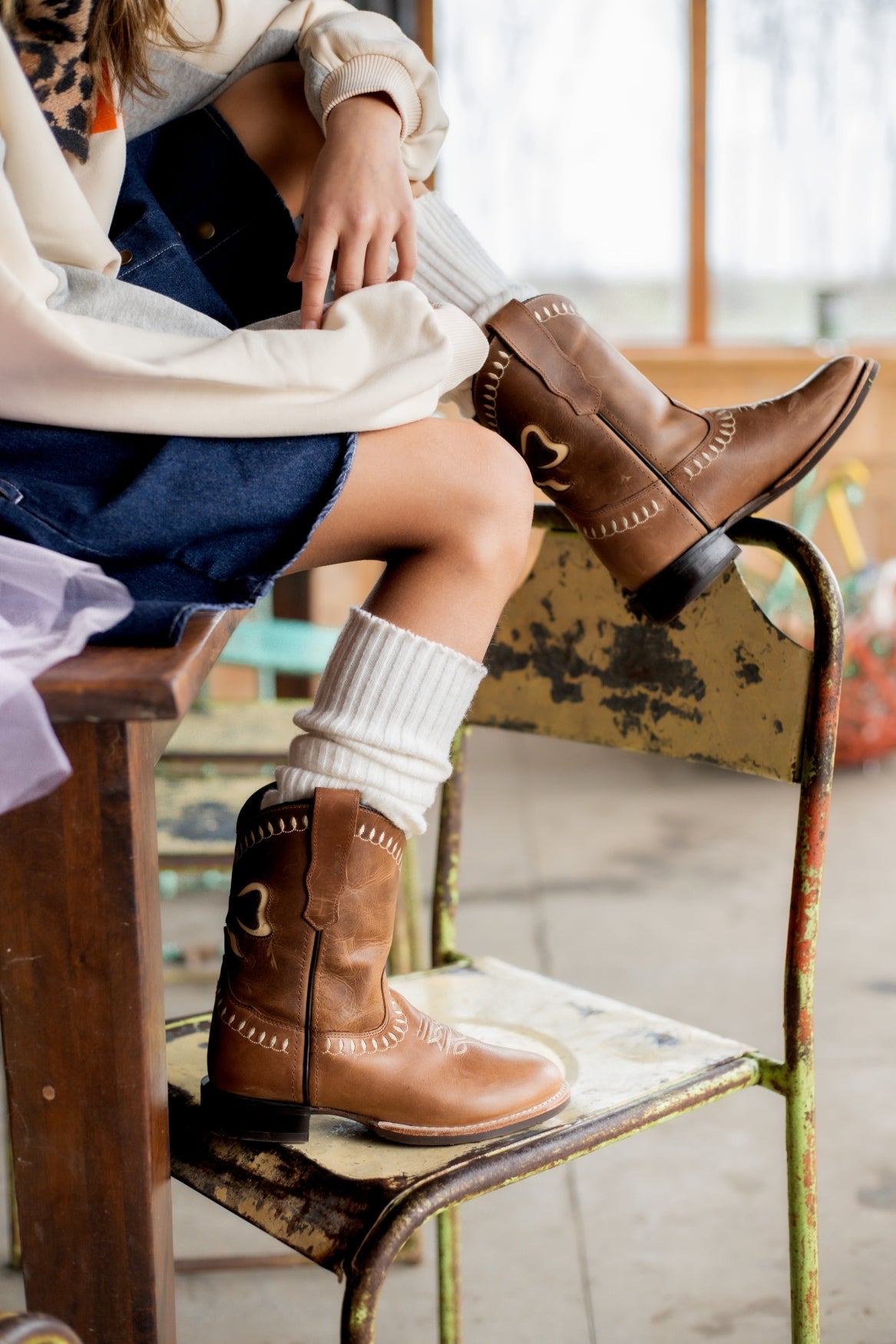 Bow boot Low Dark Brown Kids