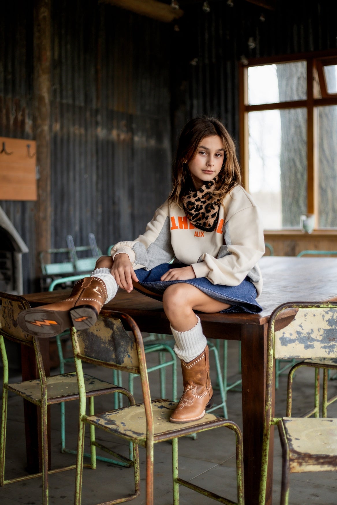 Bow boot Low Dark Brown Kids